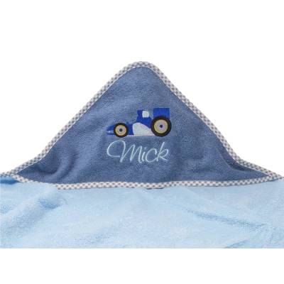 Kapuzenhandtuch mit Namen und Motiv Ancker, Babyhandtuch personalisiert, Badehandtuch mit Kapuze, Geschenk zur Taufe