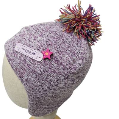 Bommel - Mütze mit Dreieckstuch