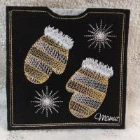 *  Hüllen für Gutscheine, Geldgeschenke  *  Motive Mütze, Handschuhe, Schal und Sterne Bild 3