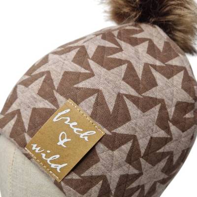 Bommel - Mütze mit Dreieckstuch