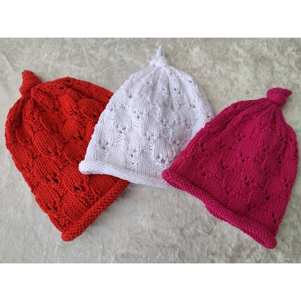 Strickanleitung Frühjahrs-Mütze Kira - KU 36 - 55 cm Bild 1