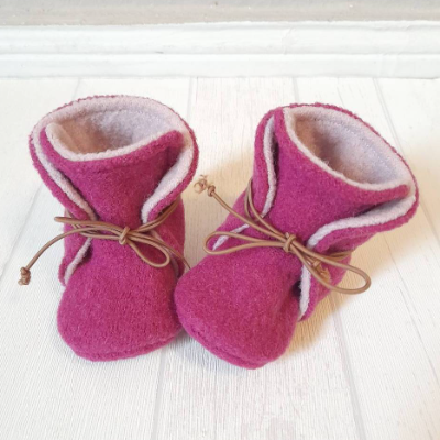 Babyschuhe aus Wollwalk, Walkstiefel für Babys, Größe 17/18