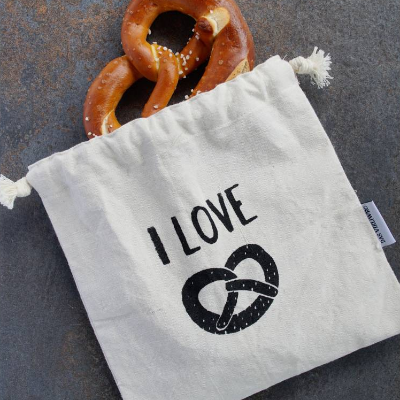 Brotbeutel aus antikem Leinen