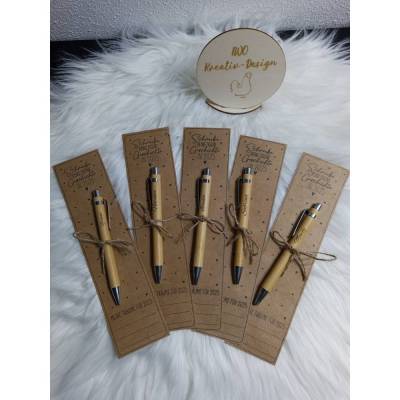 Kugelschreiber - Bambus - individuell personalisiert