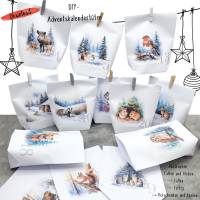 DIY Adventskalendertüten Waldtiere – PDF Download zum Basteln & Verpacken Bild 1