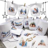 DIY Adventskalendertüten Waldtiere – PDF Download zum Basteln & Verpacken Bild 2