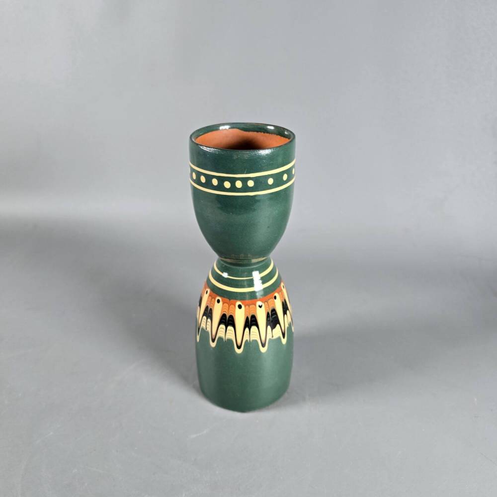 Wundervolle Sixties Keramik Vase in Diabolo Form - Auch Top als
