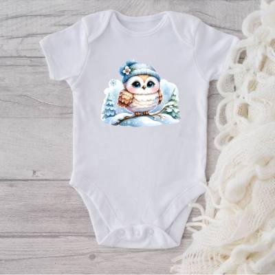 Bügelbild Winterliche Eule ca. 5cm, 10cm und 15cm