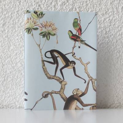 Notizheftchen Monkey, mit Affen in Bäumen, DIN A6 blanko, Einband gefaltet (Heft 1)