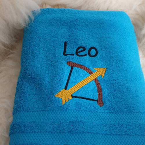 Handtuch Schütze Sternzeichen mit Namen bestickt W510