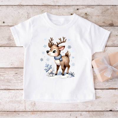 Bügelbild Winterliches Reh ca. 5cm, 10cm und 15cm