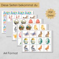 Ostern Memory Spiel für Kinder zum Ausdrucken, schöne Spielidee zum Osterfest Bild 2