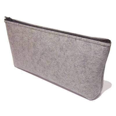 Federmappe handgemacht aus Wolle im Farbton Hellmeliert