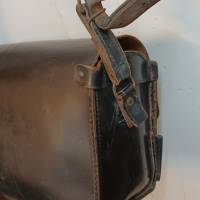 Original Postbotentasche Ledertasche Briefträgertasche aus Berlin 50er Jahre Vintage Bild 3