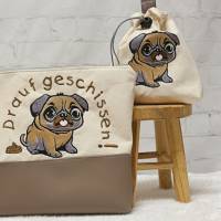 Mops drauf geschissen mit Text 13x18 & 10x10 Bild 5