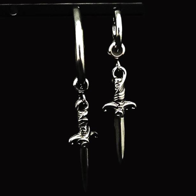 Herren Ohrring, Mono Ohrring, Edelstahl, verschiedene Größen