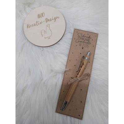 Kugelschreiber - Bambus - individuell personalisiert