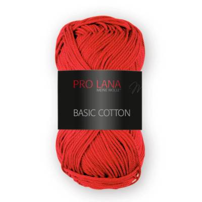 ProLana Basic Cotton 50 g rot weiß oder schwarz