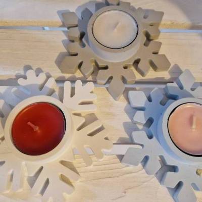 Teelichthalter Schneeflocke