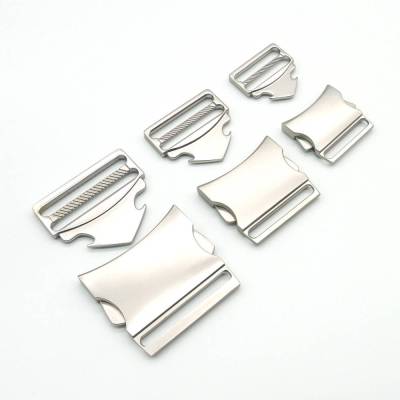 1 Steckschnalle aus Metall silber/nickel- Durchlass 25mm / 32mm / 40mm
