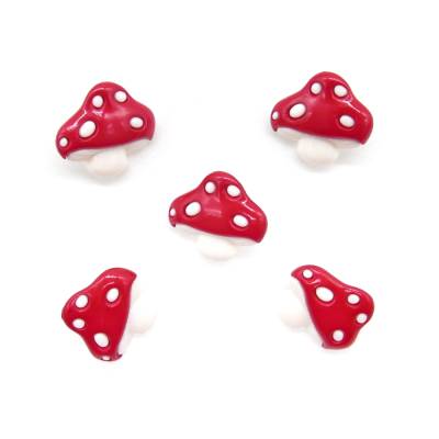 2 Kinderknopf Kunststoff Pilz