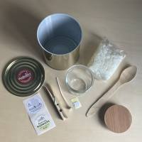 Kerze aus der Dose- DIY-Set mit 100g Sojawachs „Natürliche Kerzen selbst gießen“ Bild 3