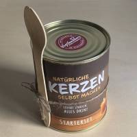 Kerze aus der Dose- DIY-Set mit 100g Sojawachs „Natürliche Kerzen selbst gießen“ Bild 7
