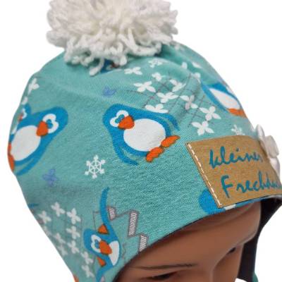 Bommel - Mütze mit Dreieckstuch 