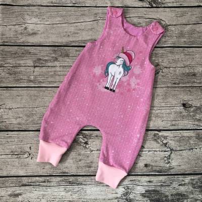 wunderschöner Strampler Einteiler Overall gr.62/68 Winter Einhorn 
