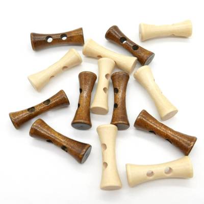 5 Stück, Knebelknopf - beige oder braun