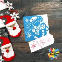 Plotter / Lasercutter / 3D-Druck Schneemann Bild SVG & DXF & STL Dateiformate Bild 3