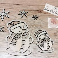 Plotter / Lasercutter / 3D-Druck Schneemann Bild SVG & DXF & STL Dateiformate Bild 5