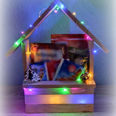 Weihnachts-Häuschen, Weihnachtshütte, Weihnachtsmarkt to go, Wichtelgeschenk, Weihnachtsgeschenk, Mitbringsel