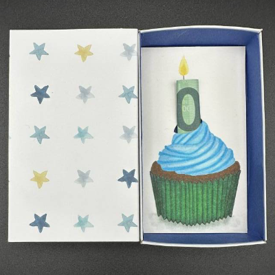 Geldgeschenk Geburtstag CupCake Box – Kreative Geschenkbox für Geldscheine
