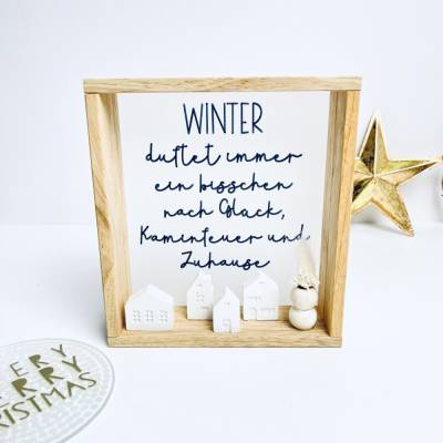 Holzrahmen mit Spruch