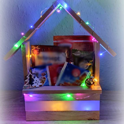 Weihnachts-Häuschen, Weihnachtshütte, Weihnachtsmarkt to go, Wichtelgeschenk, Weihnachtsgeschenk, Mitbringsel