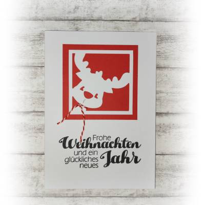 süße Weihnachts-Karte, Grußkarte zu Weihnachten, Weihnachtszeit, Handmade