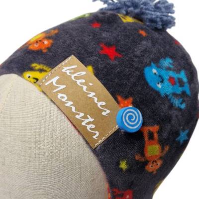 Bommel - Mütze mit Dreieckstuch