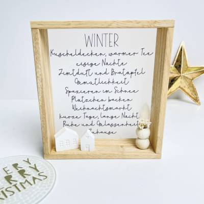 Holzrahmen mit Spruch 