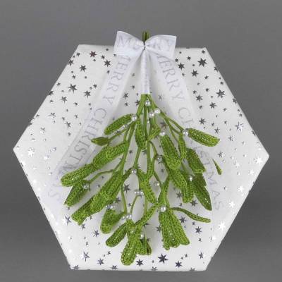 Häkelanleitung Mistelzweige als Weihnachtsdeko und Glücksbringer - einfach auch für Anfänger