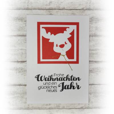 süße Weihnachts-Karte, Grußkarte zu Weihnachten, Weihnachtszeit, Handmade