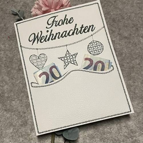 Weihnachtskarte Gutschein Geschenk Geldgeschenk 13x17 cm
