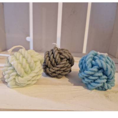 Wollknäul Kerze