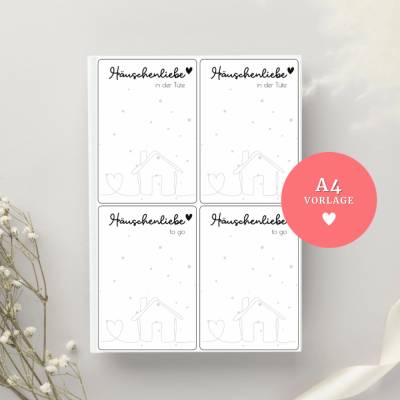 Karten für Geschenktüten PDF Datei A4 