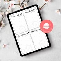 Karten für Geschenktüten PDF Datei A4 