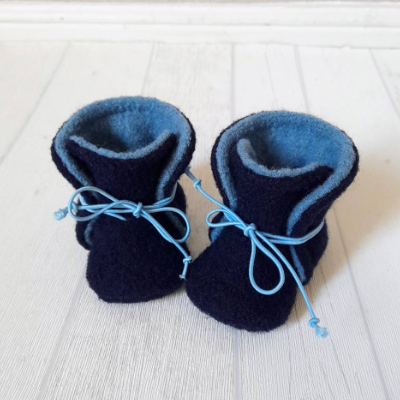 Babyschuhe aus Wollwalk in der Größe 15/16, Walkstiefel Baby, Walkpuschen, Walkschuhe, Babyboots, Winterstiefel