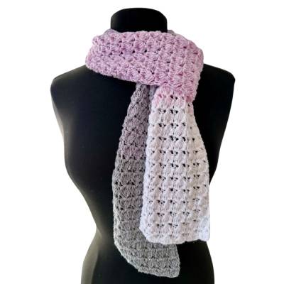 Schal „Eysyg“ – Eleganter Häkelschal mit Farbverlauf & Strukturmuster