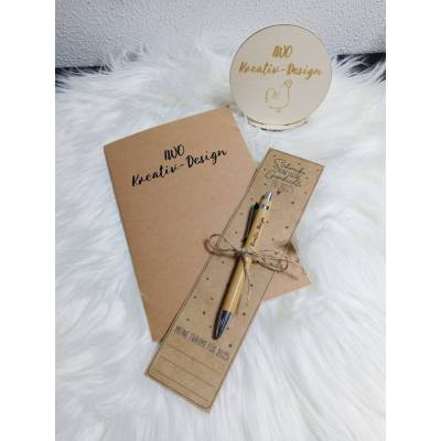 Kugelschreiber inkl. Notizheft - individuell personalisiert