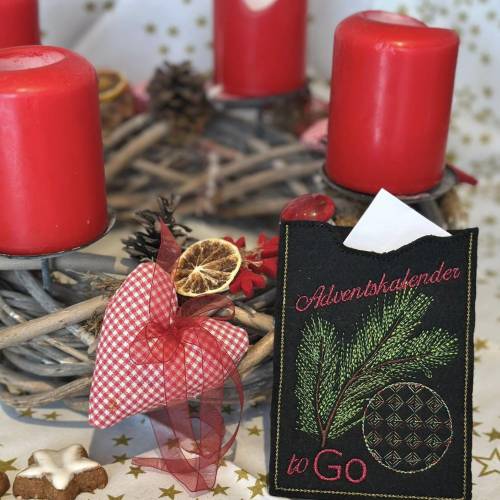 ATG Hülle Tannenzweig plus blanko 10x14 cm Weihnachten Adventskalender Taschenadventskalender