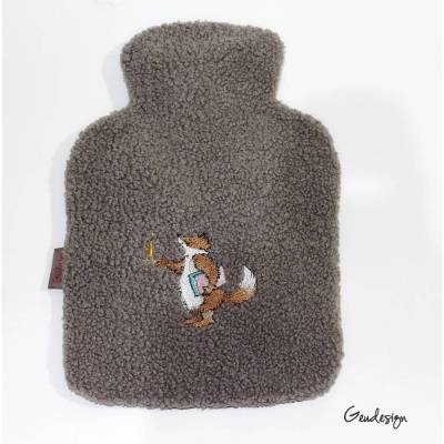 Süße Teddyfell-Wärmflasche für Kinder mit Stickdatei 